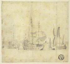 Ships in a Harbor, n.d. Creator: Willem van de Velde the Younger.