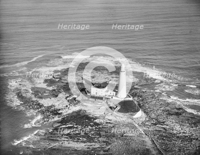 St Mary's Lighthouse, St Mary's Island, North Tyneside, 1927. Artist: Aerofilms.