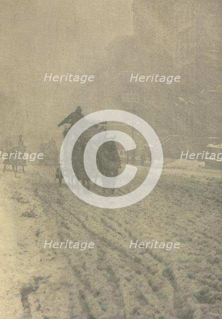 Camera Work: Winter - Fifth Avenue, 1892. Creator: Alfred Stieglitz.