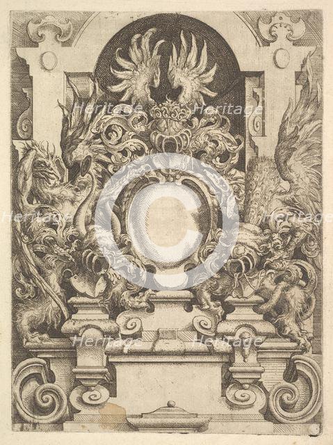Design for a Cartouche, Plate from Dietterlin's Architecttura, 1598. Creator: Wendel Dietterlin the Elder.