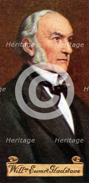 William Ewart Gladstone, taken from a series of cigarette cards, 1935. Artist: Unknown