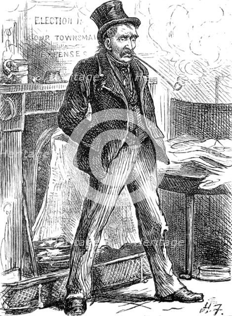 The General Election: "two millions spent in election expenses, and I can't get a penny of it", 1880 Creator: Unknown.