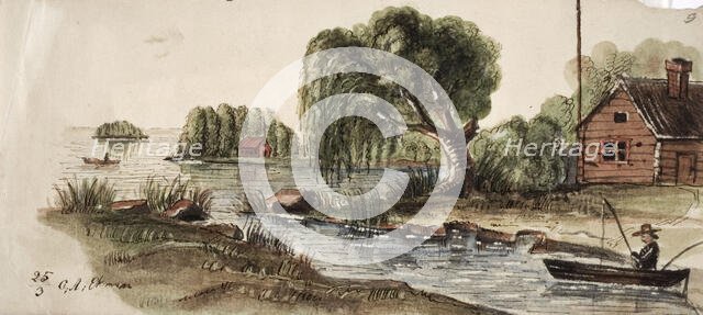 Coastal landscape, 1850-1855. Creator: Karl Anders Ekman.