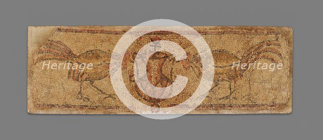 Fighting Cocks and Urn, 4th-5th century. Creator: Unknown.