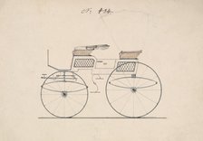 Design for 4 seat Phaeton, no top, no. 434, 1850-70. Creator: Brewster & Co.