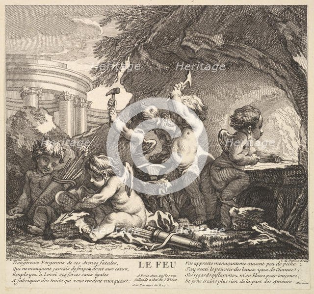 Fire, 18th century. Creator: Claude Augustin Duflos le Jeune.