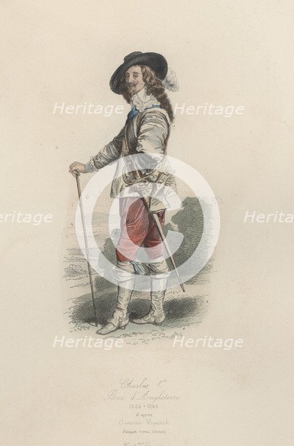 Charles I (1600-1649) King of England, Scotland and Ireland from 1625 to 1649, engraving from 1870.