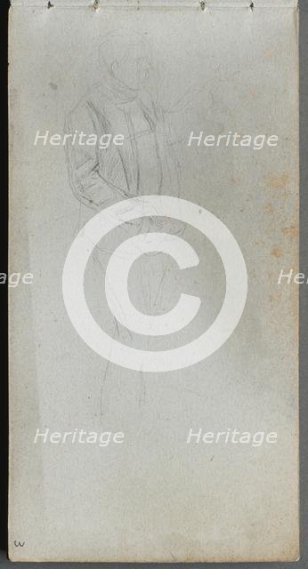 Sketchbook, page 03: Figure Study. Creator: Ernest Meissonier (French, 1815-1891).