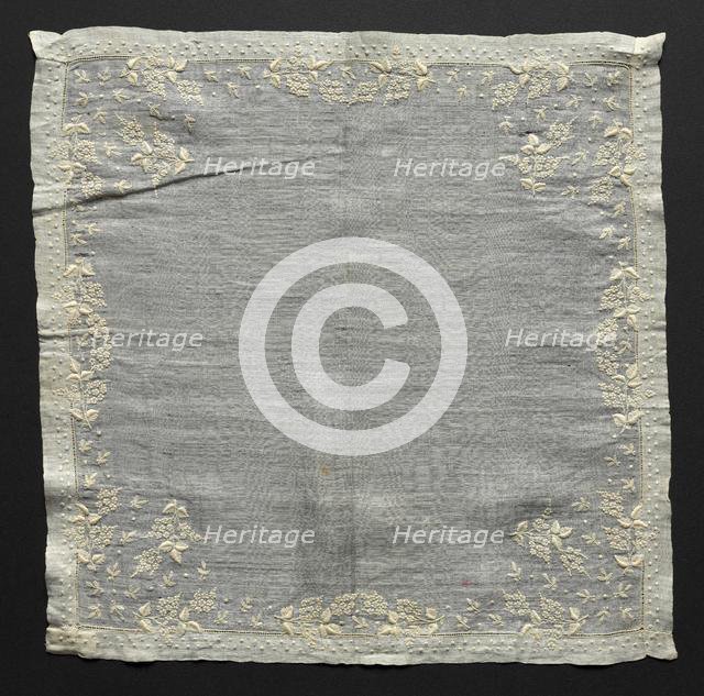 Handkerchief, 1800s. Creator: Unknown.