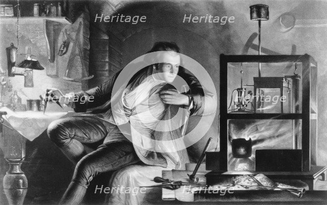 James Watt as a young man, c1769. Artist: James Scott