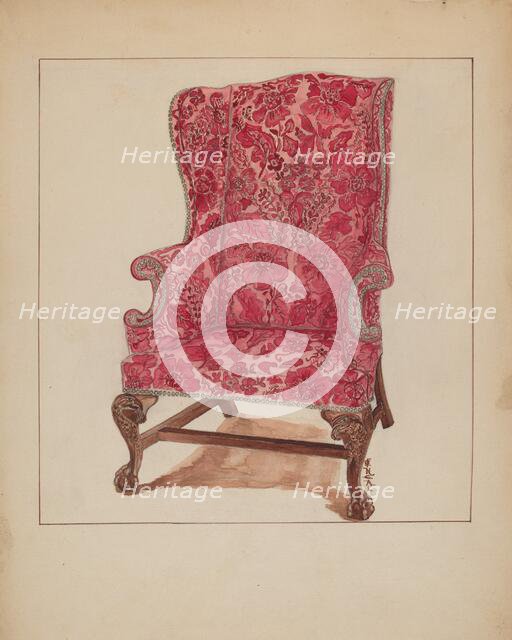 Easy Chair, 1935/1942. Creator: Florence Neal.