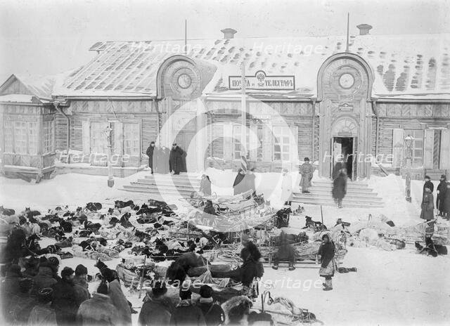 Arrival of Winter Mail, 1890. Creator: Ivan Nikolaevich Krasnov.