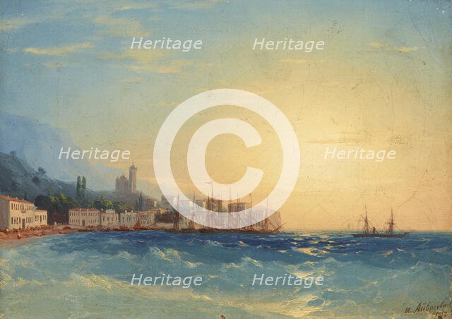 Harbour with Ships, 1858. Creator: Ivan Aivazovsky.