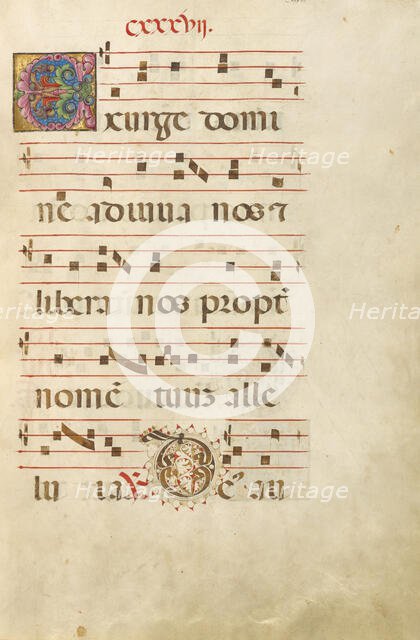 Decorated Initial E; Decorated Initial D; Gradual, about 1460-1480. Creator: Unknown.