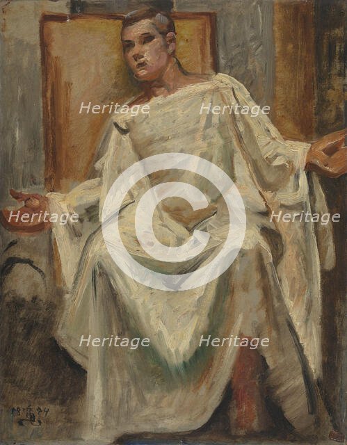Figure study for "The Lord revealed himself to the assembled disciples", 1894. Creator: Kristian Zahrtmann.