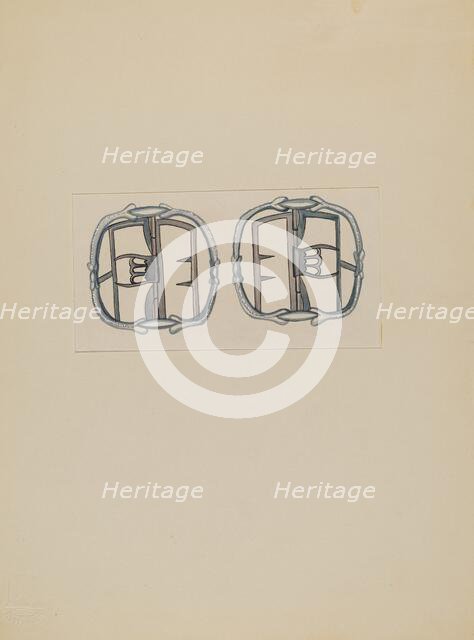 Man's Shoe Buckle, c. 1936. Creator: Charles Criswell.