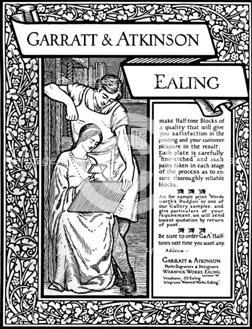 'Garratt & Atkinson advert', 1907. Artist: Garratt & Atkinson.