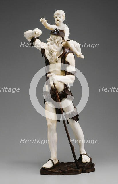 Old Beggar Carrying Child, 1735/50. Creator: Simon Troger.