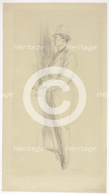 Max Beerbohm, 1896. Creator: Charles Shannon.