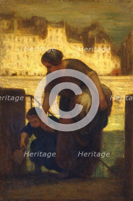 The Laundress, 186[3?]. Creator: Honore Daumier.