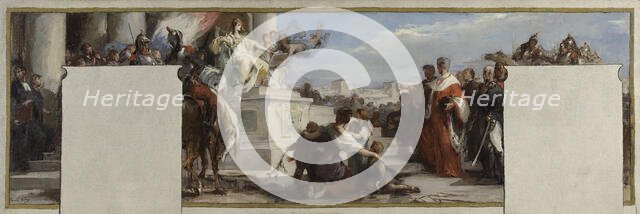 Esquisse pour la salle du Conseil de la mairie de Pantin : La Loi, 1886. Creator: Henri Leopold Levy.