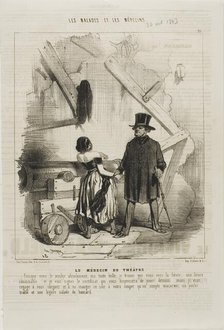 The Theatre Doctor (plate 25), 1843. Creator: Charles Emile Jacque.