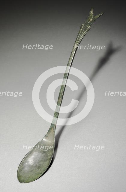 Spoon with Fish-Tail Design, 1200s. Creator: Unknown.