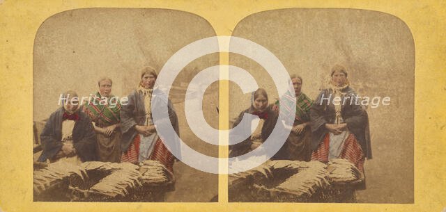 Newhaven Fishwomen., 1860s. Creator: Alexander McGlashon.