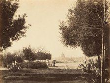 St. Peters from the Pincian Hill, 1853-56. Creator: Possibly by Jane Martha St. John.