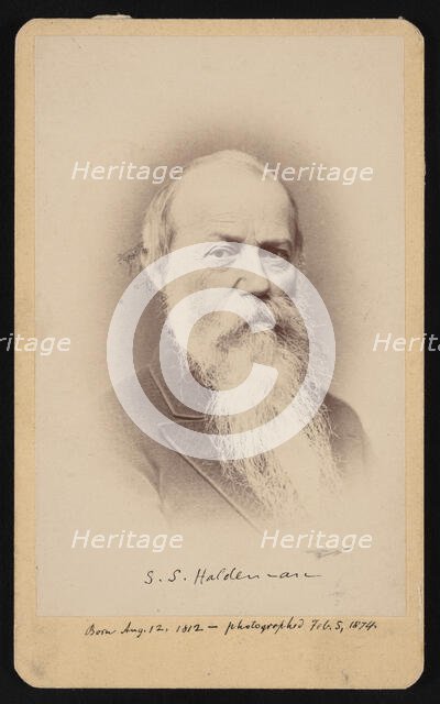 Portrait of Samuel Stehman Haldeman (1812-1880), February 5, 1874. Creator: FA Wenderoth & Co.