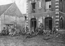 ''Des blesses Allemands a la Mairie de Vareddes', 1914. Creator: Unknown.