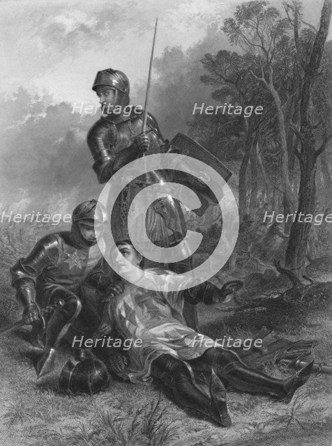 'The Death of the Earl of Warwick (King Henry VI)', c1870. Artist: T Brown.
