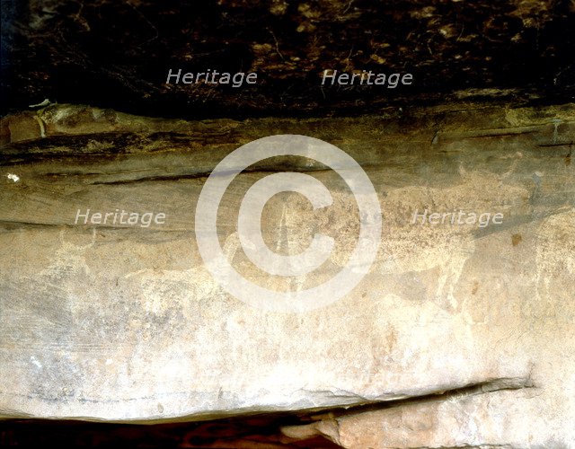 Cave paintings in the Abrigo del Navazo.