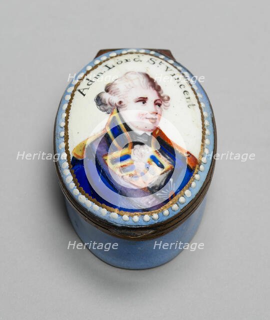 Box: Admiral Lord St. Vincent, South Staffordshire, c. 1810. Creator: Staffordshire Potteries.