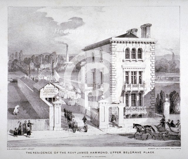 Buckingham Palace Road, Westminster, London, c1840. Artist: Charles Joseph Hullmandel