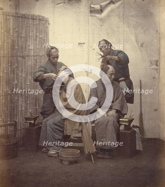 Barbers, 1868. Creator: Felice Beato.