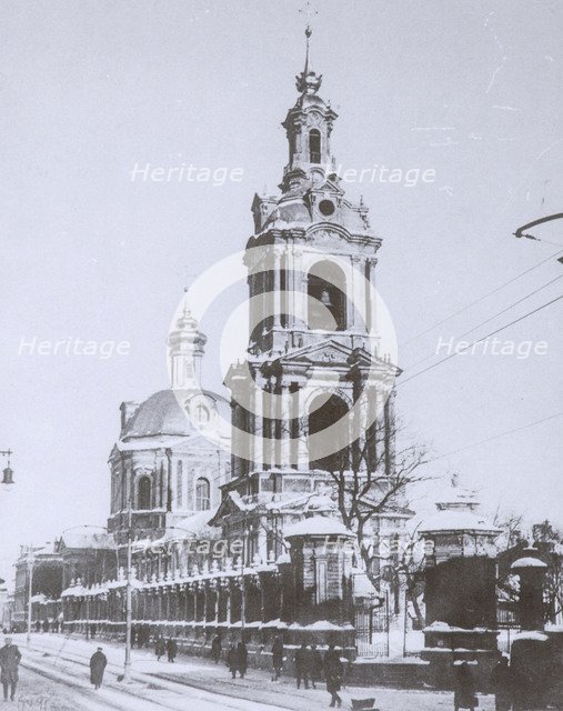 The Church of Holy Martyr Nikita at Old Basmannaya street in Moscow, 1929.