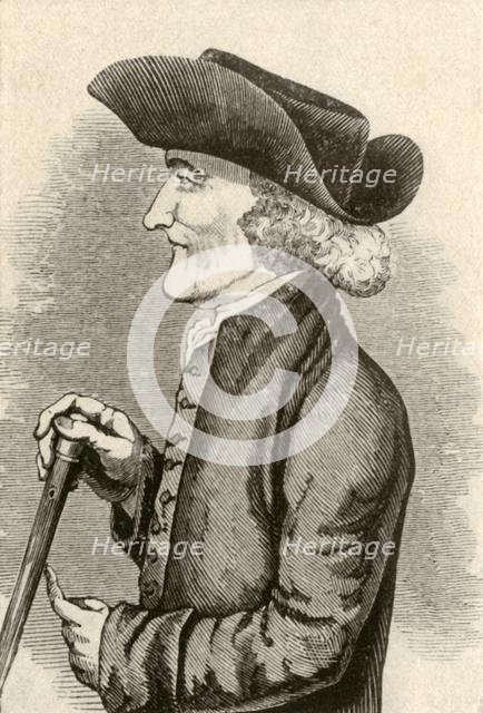 'Cocked hat worn by a Quaker gentleman of Pennsylvania', 1774, (1937). Creator: Unknown.