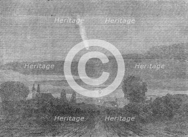 The Comet as it appeared on Tuesday evening, at eleven o'clock, from near the South-Western..., 1861 Creator: Unknown.