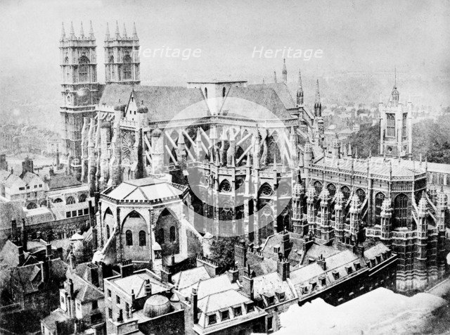 View of Westminster Abbey, London, c1855-c1860. Artist: Unknown