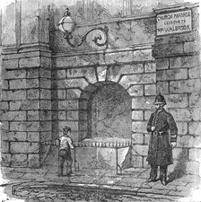 The Attempt to Blow Up The Mansion House: recess in which the powder was placed, 1881.   Creator: Unknown.