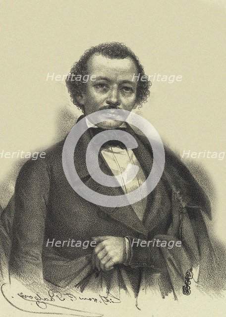 Portrait of Mikhail Alexandrovich Bakunin (1814-1876), End 1830s.
