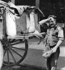 An ice man with his cart, London, 1926-1927. Artist: Unknown