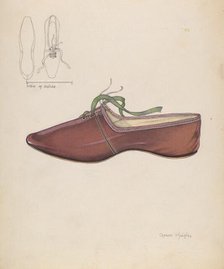 Woman's Slipper, c. 1937. Creator: Grace Halpin.