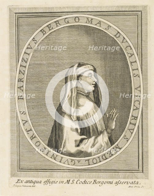 Portrait of Gasparinus de Bergamo, 1716-1717. Creator: Anonymous.