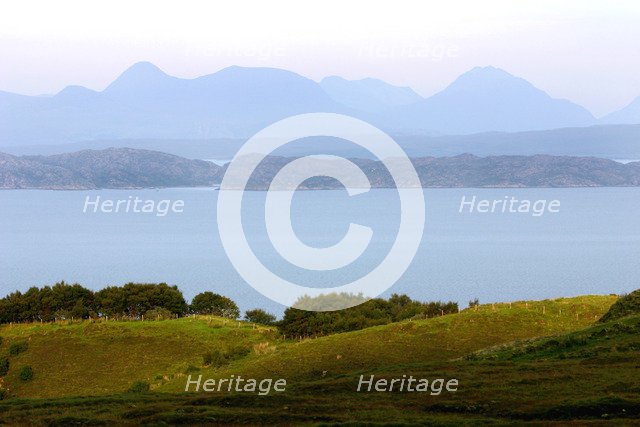 View of the Torridon Hills from Skye, Highland, Scotland.
