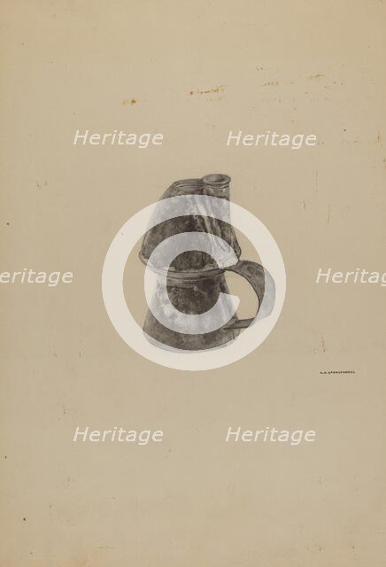 Petticoat Peg Lamp, c. 1939. Creator: G. A. Spangenberg.