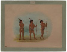 Three Auca Children, 1854/1869. Creator: George Catlin.
