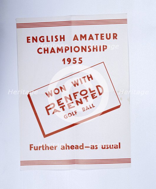 Poster for the English Amateur Championship, 1955. Artist: Unknown