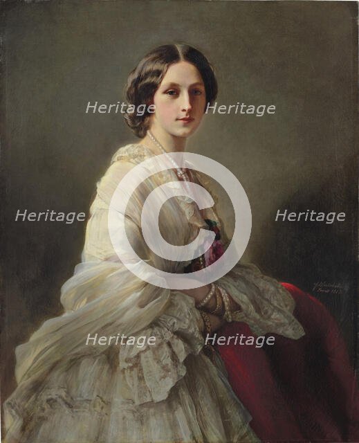 Portrait of Countess Elena Ivanovna Orlova-Denisova, née Tchertkova (1830-1891), 1853. Creator: Winterhalter, Franz Xavier (1805-1873).